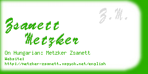 zsanett metzker business card